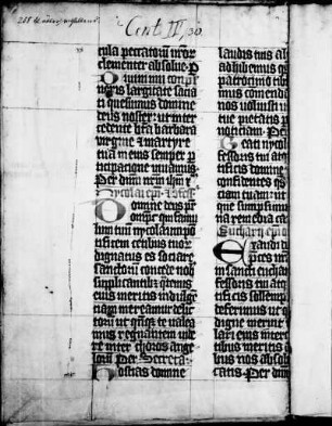 Handschriftenmakulatur (Pergament, Brevier, 15. Jh.)