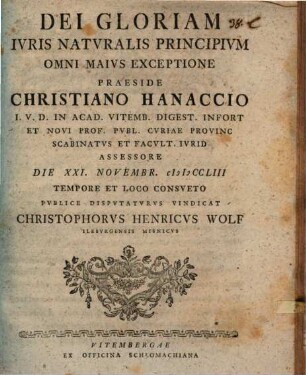 Dei gloriam iuris naturalis principium omni maius exceptione