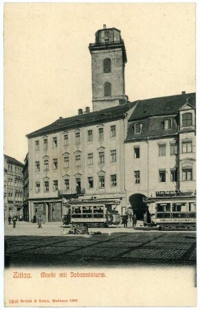 Zittau. Markt mit Johannisturm