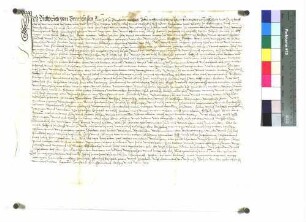 Dietrich von Bernhausen übergibt Jakob Pöler zu Eggingen (Eckingen) einen Lehenbrief über das Falllehen zu Eggingen, das Hofgut daselbst. Sr.: Ausst.
