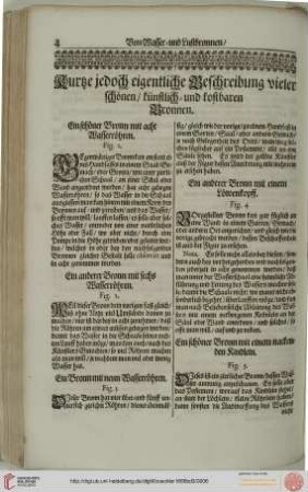 Kurze jedoch eigentliche Beschreibung vieler schönen / künstlich und kostbaren Bronnen