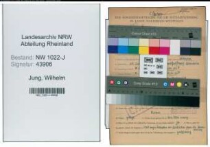 Entnazifizierung Wilhelm Jung , geb. 10.01.1888 (Ingenieur)