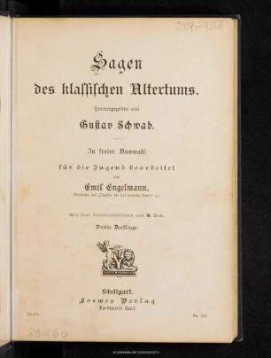 Sagen des klassischen Altertums