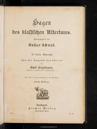 Sagen des klassischen Altertums