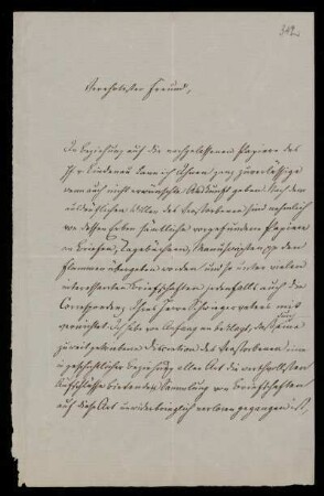 Brief von Hans Conon von der Gabelentz an Heinrich Ewald. Poschwitz, 31.5.1855