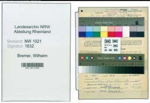 Entnazifizierung Wilhelm Bremer , geb. 17.02.1902 (Kaufmann)