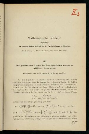 Die geodätischen Linien der Rotationsflächen constanter mittlerer Krümmung
