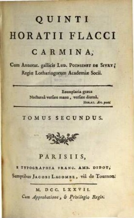 Carmina. 2 (1777)