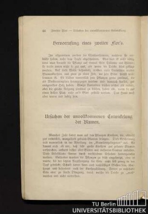 16. Ursachen der unvollkommenen Entwickelung der Blumen.