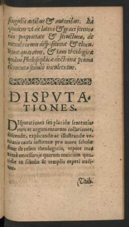Disputationes.