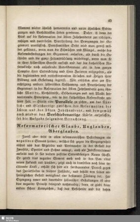 Reformatorischer Glaube, Unglaube, Aberglaube