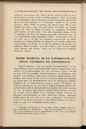Amtliche Vorschriften für den Zeichenunterricht an höheren Lehranstalten und Lehrerseminaren.