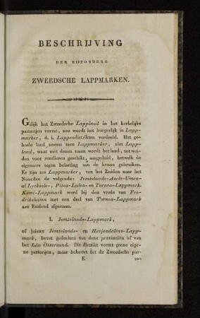 Beschrijving Der Bijzondere Zweedsche Lappmarken