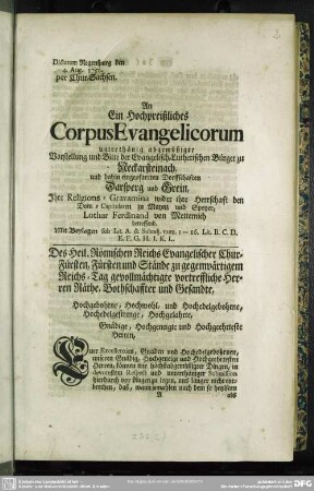[Corpus Evangelicorum]
