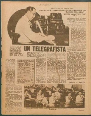 Gastos que tiene mensualmente un telegrafista [Relación de costes]
