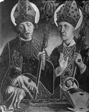 Pacheraltar: Die Heiligen Augustin und Ambrosius