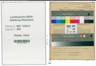 Entnazifizierung Hans Hoeke , geb. 01.04.1883 (Bahnbeamter)