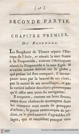 Chapitre premier: Du Bosphore