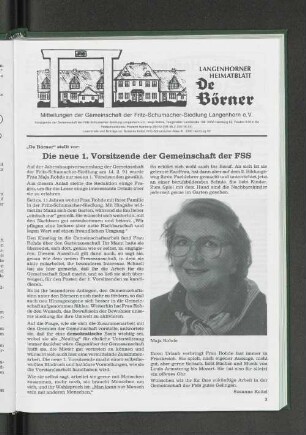 Die neue 1. Vorsitzende der Gemeinschaft der FSS