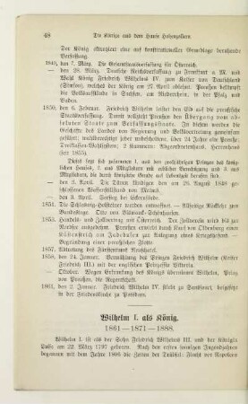 Wilhelm I. als König. 1861-1871-1888