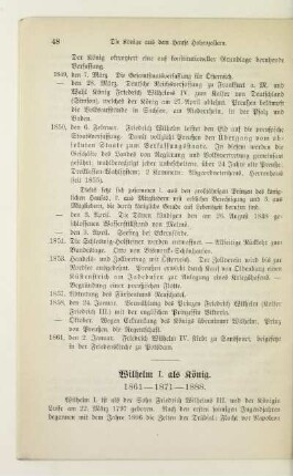 Wilhelm I. als König. 1861-1871-1888