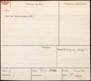 Als ich im Jahr 1904 den Versuch machte, aus Königsberg in Preußen etwas Genaueres über Bürger zu erfahren, indem ich das Bekannte in einer Königsberger Zeitung veröffentlichte, wurde ich auf den Namen Dietzer hingewiesen