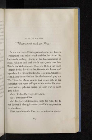 Neuntes Kapitel Versammelt euch am Fluss!