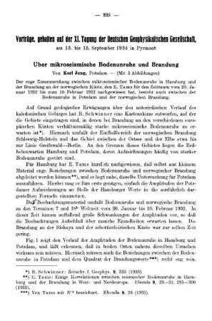 Über mikroseismische Bodenunruhe und Brandung