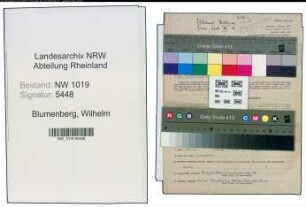 Entnazifizierung Wilhelm Blumenberg , geb. 12.01.1901 (Kaufmaennischer Angestellter)