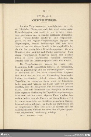 XIV. Kapitel - Vergrösserungen