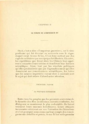 Chapitre II. Le régne de l'émpereur Ou