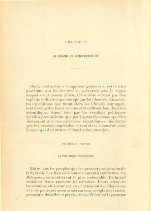 Chapitre II. Le régne de l'émpereur Ou