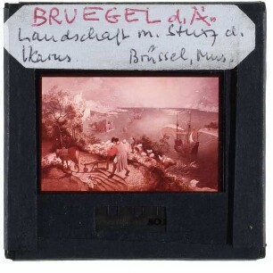 Brueghel (Pieter d. Ä.), Landschaft mit dem Sturz des Ikarus (Brüssel KMSK 4030)