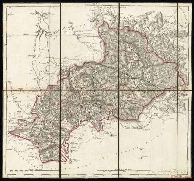 Atlas National de France en départements