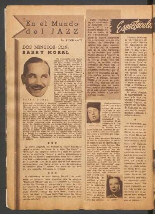 En el mundo del jazz: Dos minutos con Barry Moral