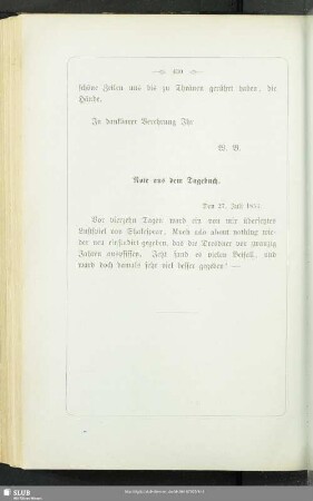 Note aus dem Tagebuch