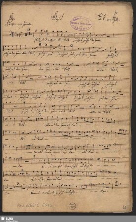 Jauchzet dem Herrn alle Welt - Mus.3263-E-504a : V (4), Coro, orch