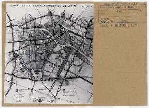 Gross-Berlin Grobstandortplan Zentrum. Berlin, Mitte/Kreuzberg, Stadtzentrum