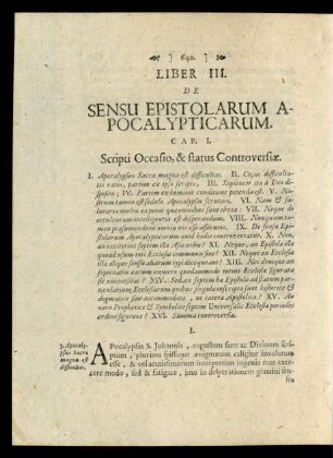 Cap. I. Scripti Occasio, & status Controversiae