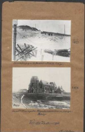 Dünenbefestigung an der flandrischen Küste bei Zeebrugge