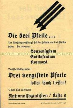 Aufruf zur Wahl der NSDAP in den Reichstag