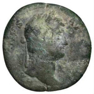 Fundmünze, Sesterz, 117 - 138 n. Chr.