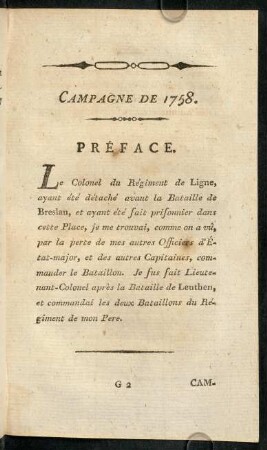 99-195, Campagne de 1758.