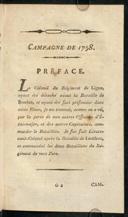 99-195, Campagne de 1758.