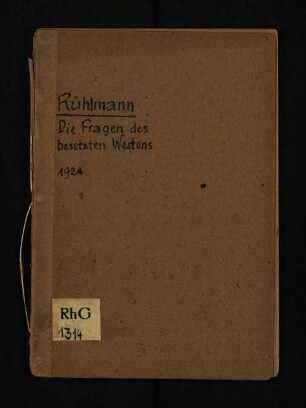 Die Fragen des besetzten Westens