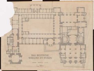 Schloss Posen, Posen Umbau: Grundriss EG 1:100