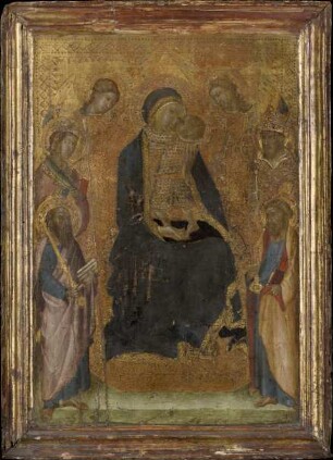 Madonna mit Kind, Engeln und Heiligen