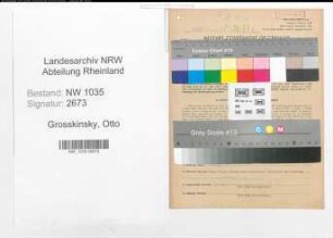 Entnazifizierung Otto Grosskinsky , geb. 03.11.1893 (Institutsleiter)
