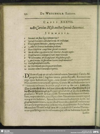 Caput XXXVII. An Carolus M. sit auctor Speculi Saxonici