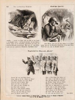 "Eine merkwürdige Geschichte" "Kindlicher Zweifel" "Tagsbefehl des Generals 'Druff'"